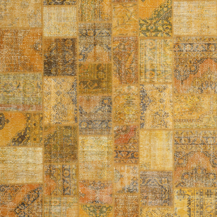 Contemporary Sedona Brown Patchwork Rug, con2624