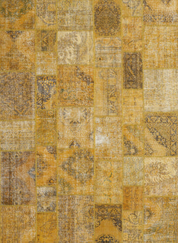 Contemporary Sedona Brown Patchwork Rug, con2625