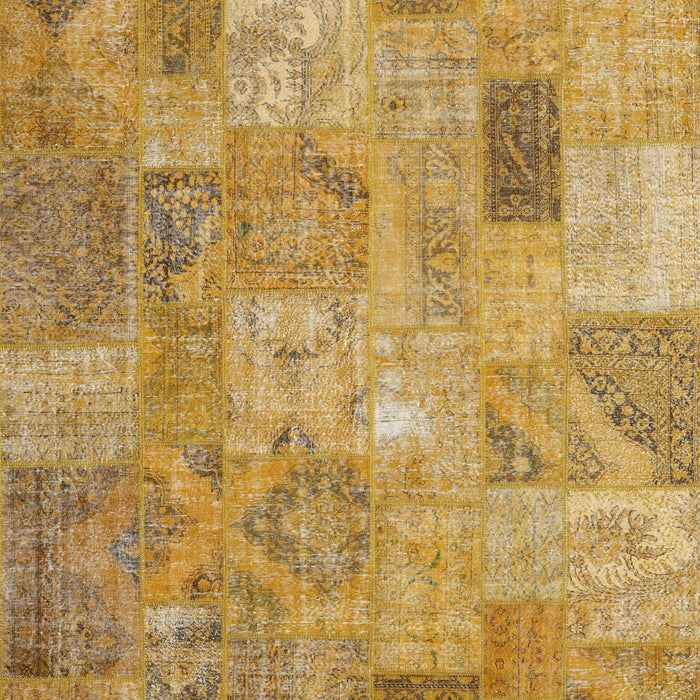 Contemporary Sedona Brown Patchwork Rug, con2625
