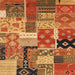 Sideview of Machine Washable Contemporary Orange Rug, wshcon2626