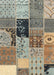 Contemporary Brown Patchwork Rug, con2627