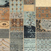 Square Contemporary Brown Patchwork Rug, con2627