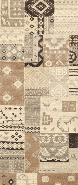 Contemporary Khaki Gold Southwestern Rug, con2628