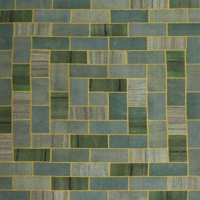 Sideview of Machine Washable Contemporary Khaki Green Rug, wshcon2629