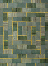 Machine Washable Contemporary Khaki Green Rug, wshcon2629