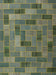 Contemporary Khaki Green Patchwork Rug, con2629