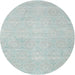 Sideview of Contemporary Light Steel Blue Modern Rug, con262