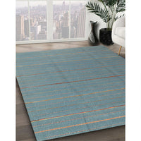 Contemporary Grayish Turquoise Green Modern Rug, con2630