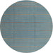 Sideview of Contemporary Grayish Turquoise Green Modern Rug, con2630