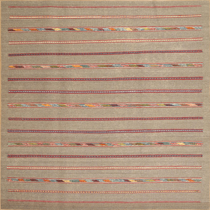 Square Contemporary Rust Pink Modern Rug, con2631