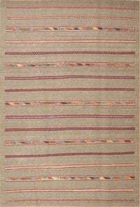 Machine Washable Contemporary Rust Pink Rug, wshcon2631