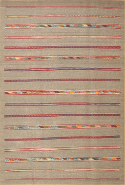 Machine Washable Contemporary Rust Pink Rug, wshcon2631