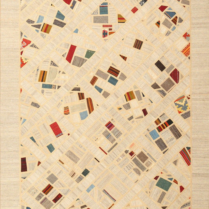 Contemporary Sandy Brown Solid Rug, con2633