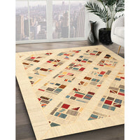 Contemporary Sand Brown Solid Rug, con2636