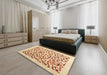 Machine Washable Contemporary Brown Gold Rug in a Bedroom, wshcon2638