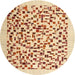 Sideview of Contemporary Brown Gold Solid Rug, con2638