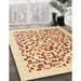 Contemporary Brown Gold Solid Rug in Family Room, con2638