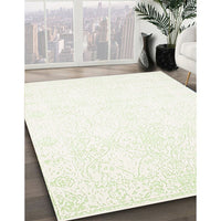 Contemporary White Gold Solid Rug, con263