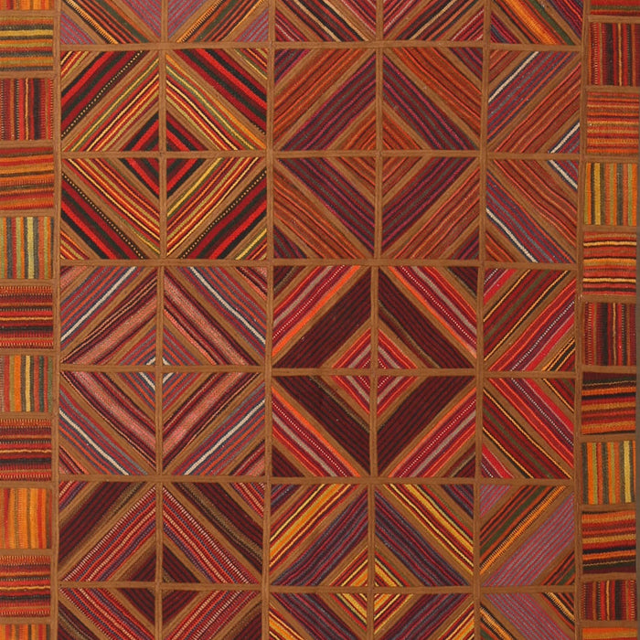 Contemporary Mahogany Brown Southwestern Rug, con2640