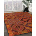 Machine Washable Contemporary Mahogany Brown Rug in a Family Room, wshcon2640