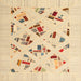 Sideview of Machine Washable Contemporary Sand Brown Rug, wshcon2641