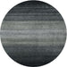 Sideview of Contemporary Gunmetal Green Modern Rug, con2643