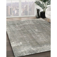 Contemporary Army Brown Modern Rug, con2645