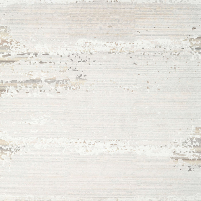 Sideview of Machine Washable Contemporary Dark White Beige Rug, wshcon2646