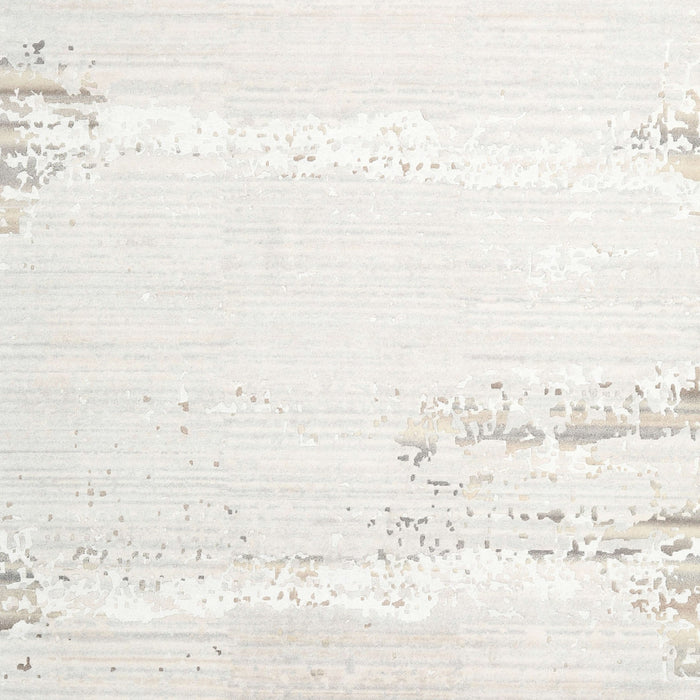 Contemporary Dark White Beige Solid Rug, con2646