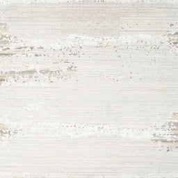 Square Contemporary Dark White Beige Solid Rug, con2646