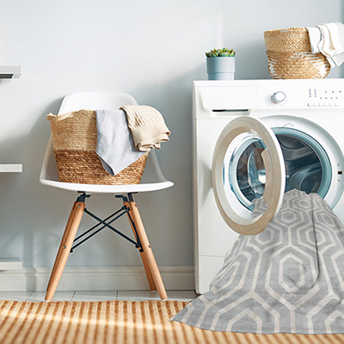 Machine Washable Contemporary Silver Gray Rug in a Washing Machine, wshcon2647
