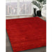 Machine Washable Contemporary Neon Red Rug in a Family Room, wshcon2648