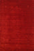 Machine Washable Contemporary Neon Red Rug, wshcon2648