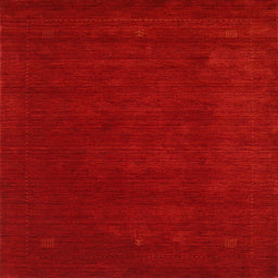 Sideview of Machine Washable Contemporary Neon Red Rug, wshcon2648