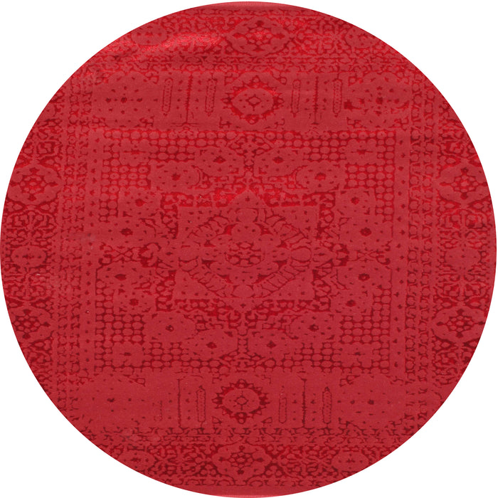 Square Machine Washable Contemporary Red Rug, wshcon264