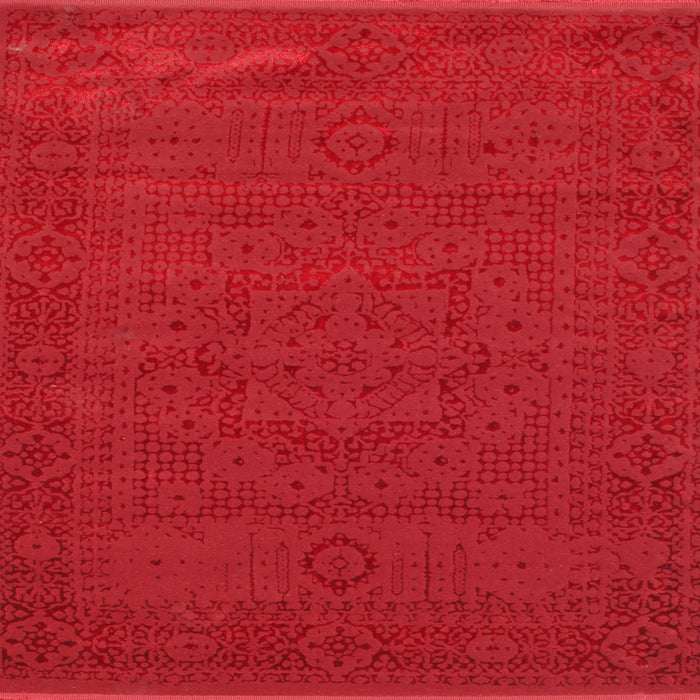 Square Contemporary Red Modern Rug, con264