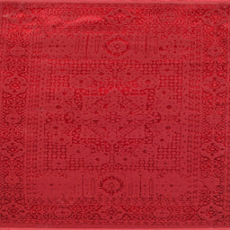 Sideview of Machine Washable Contemporary Red Rug, wshcon264