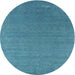 Sideview of Contemporary Blue Ivy Blue Modern Rug, con2651