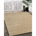 Contemporary Brown Modern Rug in Family Room, con2653