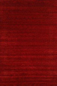 Machine Washable Contemporary Red Rug, wshcon2654