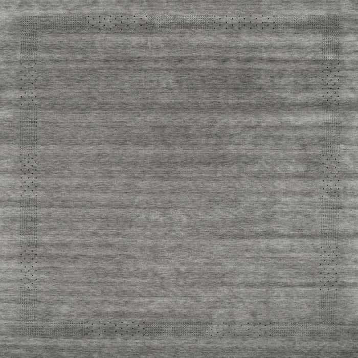 Sideview of Machine Washable Contemporary Gunmetal Gray Rug, wshcon2655
