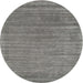 Square Machine Washable Contemporary Gunmetal Gray Rug, wshcon2655