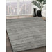 Machine Washable Contemporary Gunmetal Gray Rug in a Family Room, wshcon2656