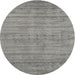 Square Machine Washable Contemporary Gunmetal Gray Rug, wshcon2656