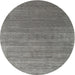 Square Machine Washable Contemporary Gunmetal Gray Rug, wshcon2658