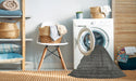 Machine Washable Contemporary Gray Rug in a Washing Machine, wshcon2660