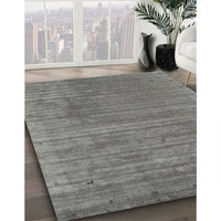 Contemporary Gunmetal Gray Modern Rug, con2661