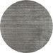 Square Machine Washable Contemporary Gunmetal Gray Rug, wshcon2661