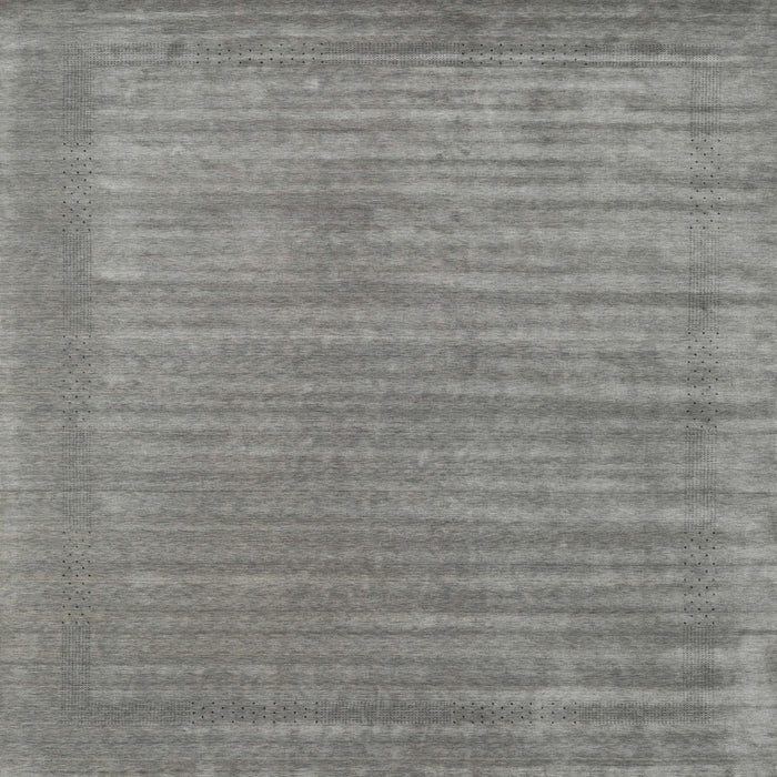 Square Contemporary Silver Gray Modern Rug, con2663