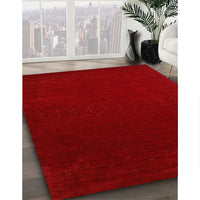 Contemporary Neon Red Modern Rug, con2665